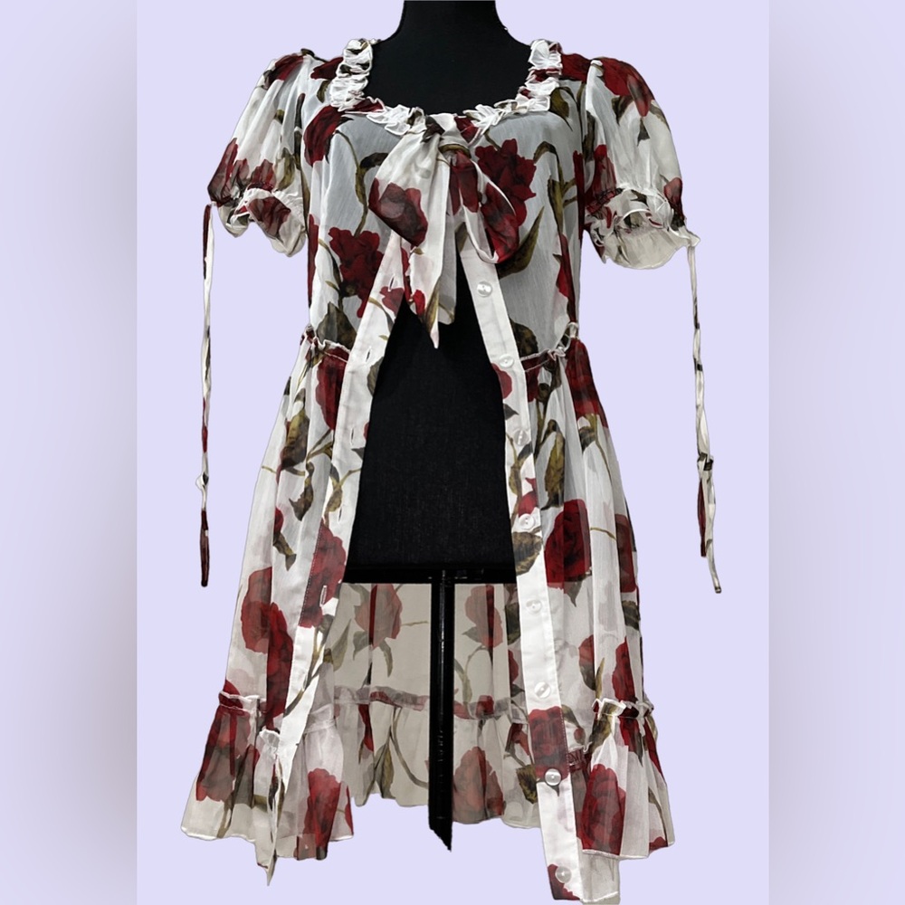 SUGAR THRILLZ Rose Chiffon Dress